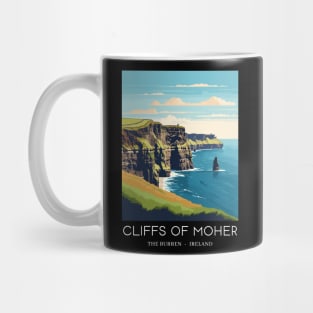 A Pop Art Travel Print of the Cliffs of Moher - The Burren - Ireland Mug